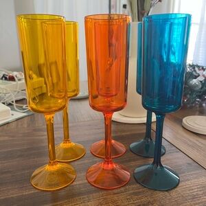 Set of 6 champagne flutes